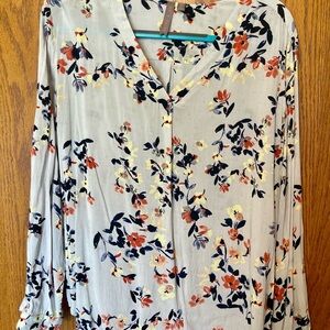 Floral V-Neck Blouse